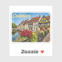 Colmar France Waterverf Sticker