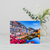 "Colmar" Frankrijk Folie Feestdagen Briefkaart (Staand Voorkant)