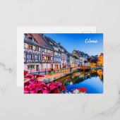 "Colmar" Frankrijk Folie Feestdagen Briefkaart (Voorkant / Achterkant)
