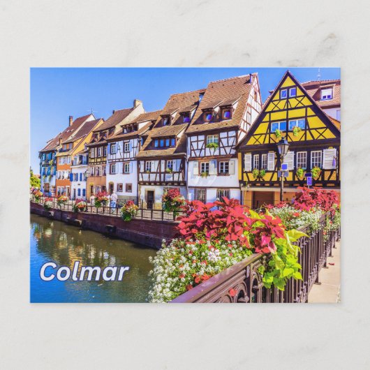 Colmar, Frankrijk Petite Venice Waterkanaal Briefkaart (Voorkant)