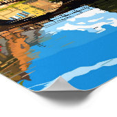 Colmar Frankrijk vintage reisillustratie Poster (Hoek)