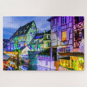Colmar-landschap met kerstversiering legpuzzel