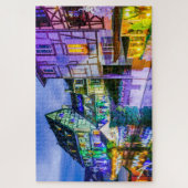 Colmar-landschap met kerstversiering legpuzzel (Verticaal)