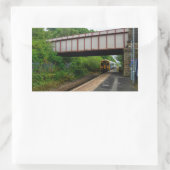 Colne Bound Train Leaving Burnley Barracks Railway Rechthoekige Sticker (Tas)