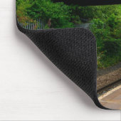 Colne Bound Trein die het Burnley Barracks Railway Muismat (Hoek)