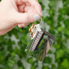 Colne Bound Trein die het Burnley Barracks Railway Sleutelhanger