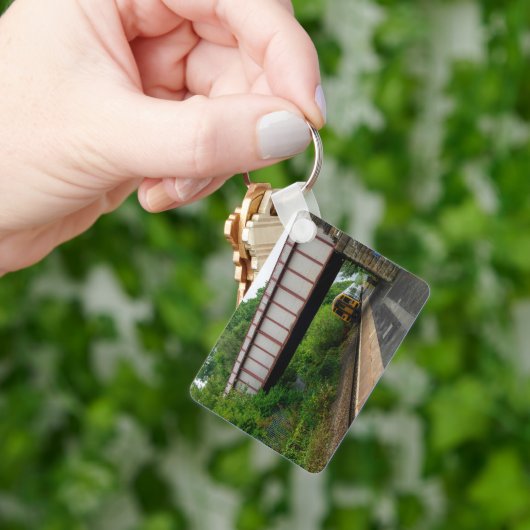 Colne Bound Trein die het Burnley Barracks Railway Sleutelhanger (Hand)