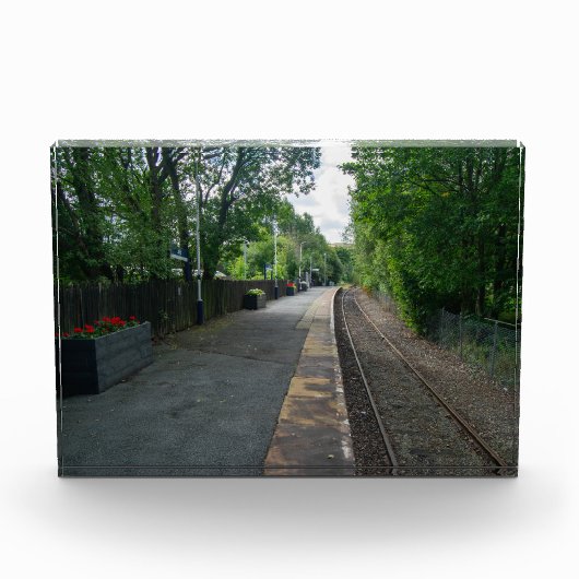 Colne Railway Station, Lancashire Fotoblokken (Voorkant)