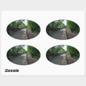 Colne Railway Station, Lancashire Ovale Sticker (Vel)