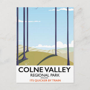 Colne Valley Regional Park Engeland spoorposter Briefkaart