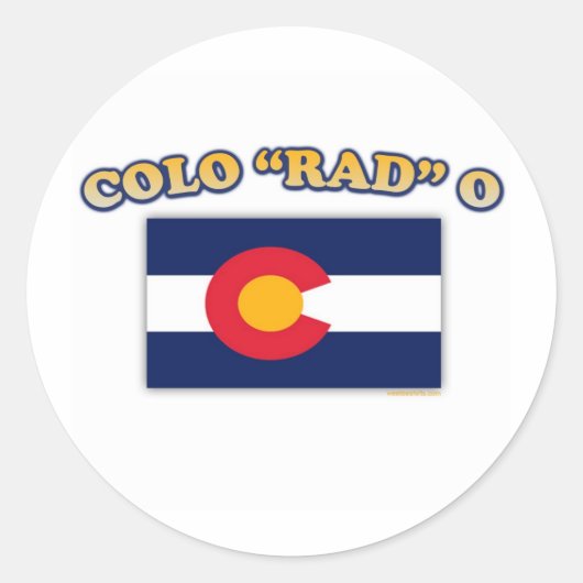Colo RAD O Ronde Sticker (Voorkant)