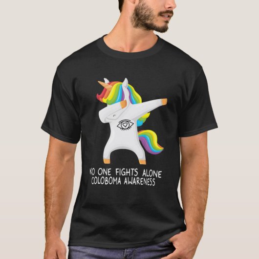Coloboma Awraress Dabbing Unicorn Awareness T-shirt (Voorkant)