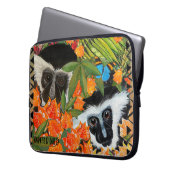 Colobus Friends Laptop Sleeve (Voorkant Links)
