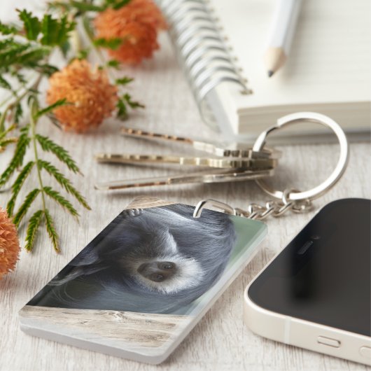 Colobus polykomos sleutelhanger (Voorkant Rechts)