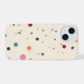  Coloful Circular Dots Case For iPhone iPhone 15 Case (Achterkant horizontaal)