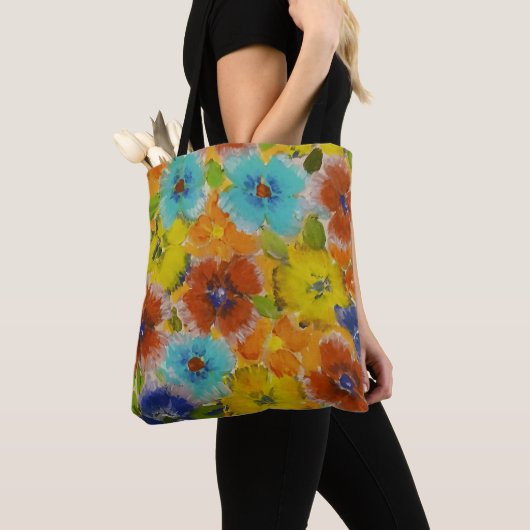Coloful Flowers Tote Bag (Dichtbij)