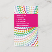 Coloful Fun Rainbow Hearts Sprinkles Profile Card Visitekaartje (Achterkant)