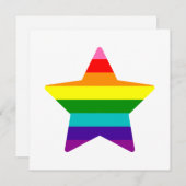 Coloful LGBTQ Pride Rainbow Flag kerstster Feestdagenkaart (Voorkant / Achterkant)