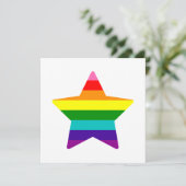 Coloful LGBTQ Pride Rainbow Flag kerstster Feestdagenkaart (Staand voorkant)