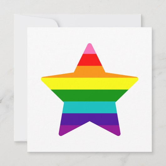 Coloful LGBTQ Pride Rainbow Flag kerstster Feestdagenkaart (Voorkant)