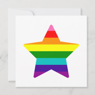 Coloful LGBTQ Pride Rainbow Flag kerstster Feestdagenkaart