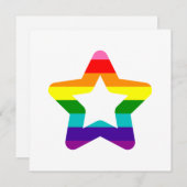 Coloful LGBTQ Pride Rainbow Flag Kerstster Ho Feestdagenkaart (Voorkant / Achterkant)