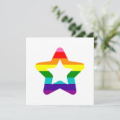 Coloful LGBTQ Pride Rainbow Flag Kerstster Ho Feestdagenkaart (Staand voorkant)
