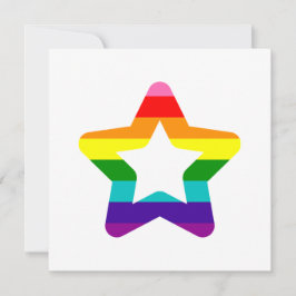 Coloful LGBTQ Pride Rainbow Flag Kerstster Ho Feestdagenkaart