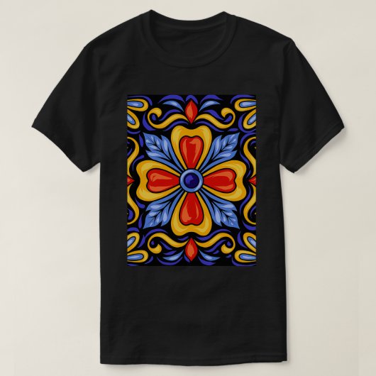 Coloful Mexicaans keramisch tapijtpatroon T-shirt (Design voorkant)
