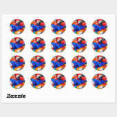 Coloful Speelgoed Brick Pile Ronde Sticker (Vel)