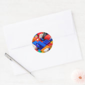 Coloful Speelgoed Brick Pile Ronde Sticker (Envelop)