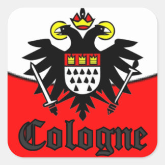 COLOGNE ADLER WAPPEN KÖLN VIERKANTE STICKER