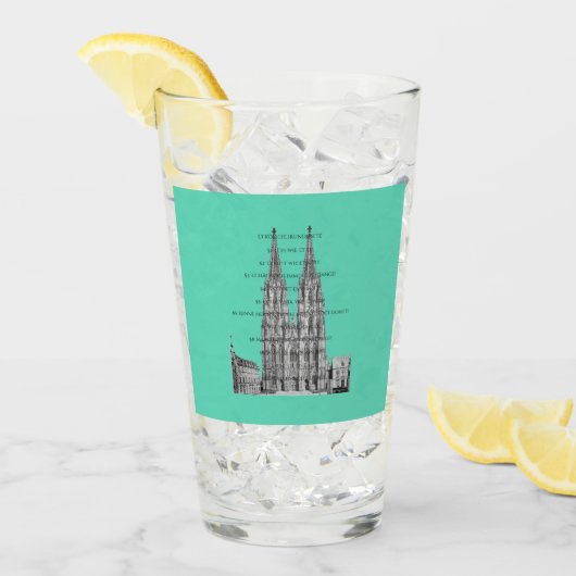 Cologne Dome Cologne Köln Kölsches Grundgesetz Glas (Voorkant ijs)