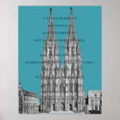 Cologne Dome Cologne Köln Kölsches Grundgesetz Poster (Voorkant)