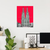 Cologne Dome Cologne Köln Kölsches Grundgesetz Poster (Thuiskantoor)