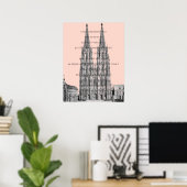 Cologne Dome Cologne Köln Kölsches Grundgesetz Poster (Thuiskantoor)