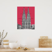 Cologne Dome Cologne Köln Kölsches Grundgesetz Poster (Keuken)