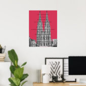 Cologne Dome Cologne Köln Kölsches Grundgesetz Poster (Thuiskantoor)