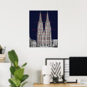 Cologne Dome Cologne Köln Kölsches Grundgesetz Poster (Thuiskantoor)