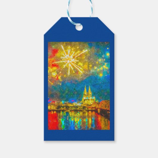 Cologne Fireworks Cadeaulabel (Voorkant)