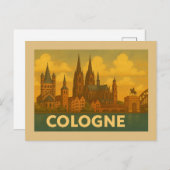 Cologne Germany City Art Briefkaart (Voorkant / Achterkant)