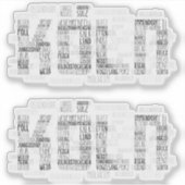 Cologne Germany Word Art, Stadtteile Köln Sticker (Voorkant)