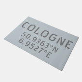 Cologne Latitude Longitude-coördinaten Deurmat (Schuin)