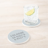 Cologne Latitude Longitude-coördinaten Zandsteen Onderzetter (Zijkant)