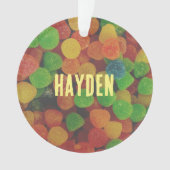 Cololrful Gumdrops Personalised Ornament (voorkant)