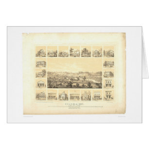 Coloma, CA. Panoramische kaart 1857 (0423A)