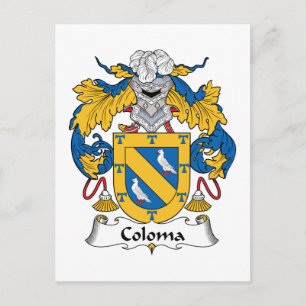 Coloma Family Crest Briefkaart