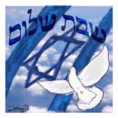 Colombe bleue foto afdruk (Voorkant)