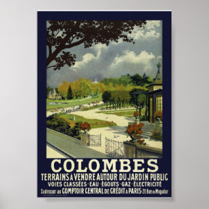 Colombes Frankrijk Vintage Poster 1914