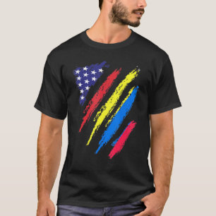 Colombia American Grown Flag USA Patriot Heritage T-shirt